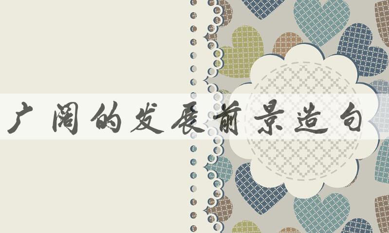 用广阔的发展前景造句