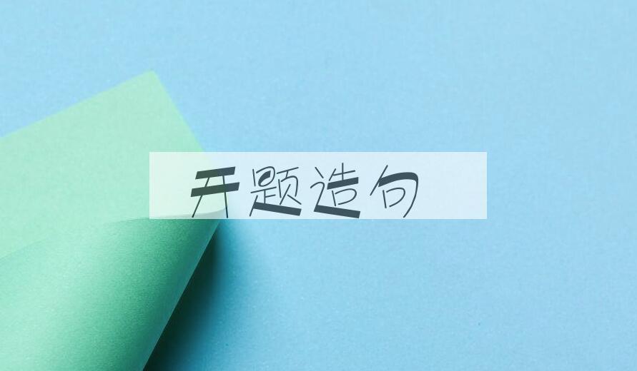 用开题造句