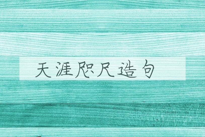 用天涯咫尺造句