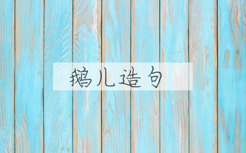 用鹅儿造句