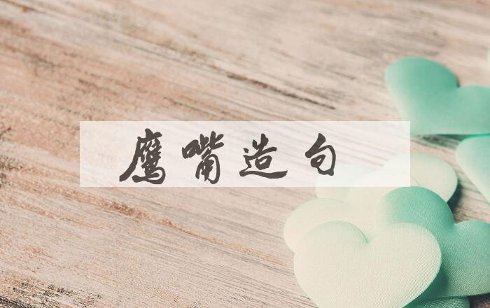 用鹰嘴造句