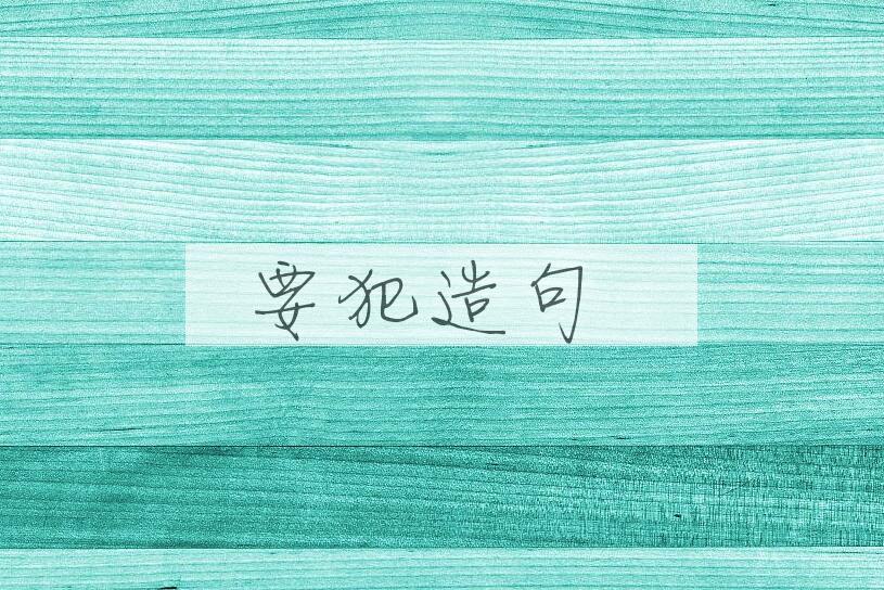 用要犯造句