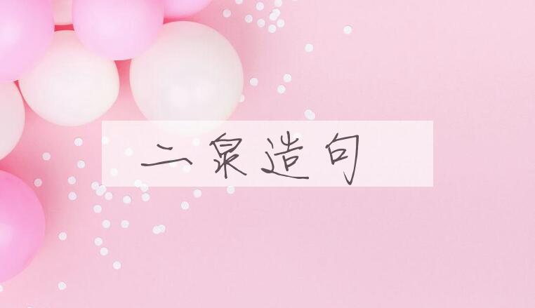 用二泉造句