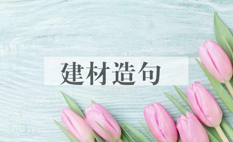 用建材造句