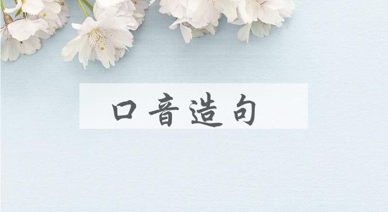 用口音造句