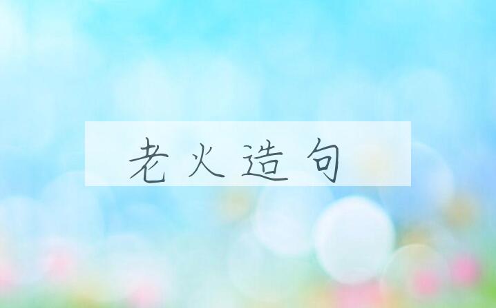 用老火造句