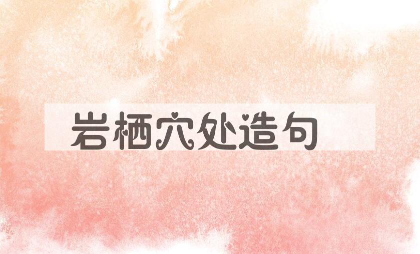 用岩栖穴处造句