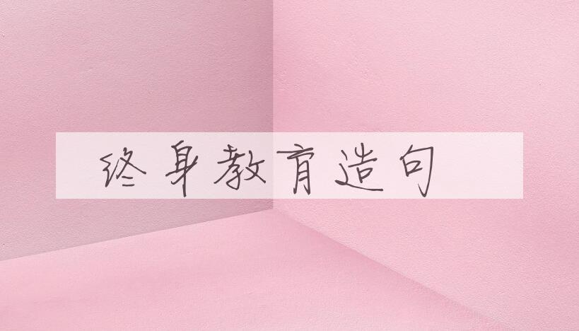 用终身教育造句