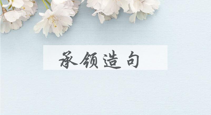用承领造句