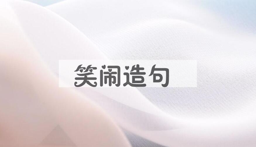 用笑闹造句