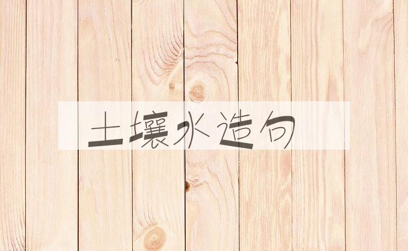 用土壤水造句