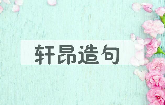用轩昂造句