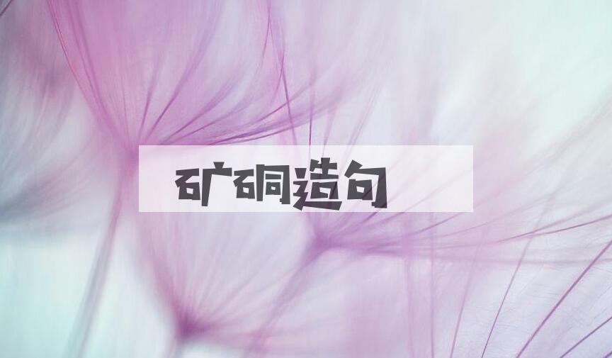 用矿硐造句