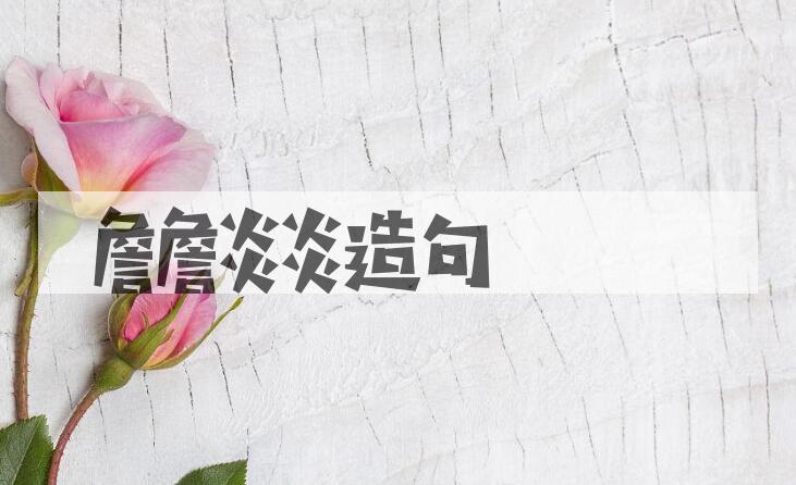 用詹詹炎炎造句