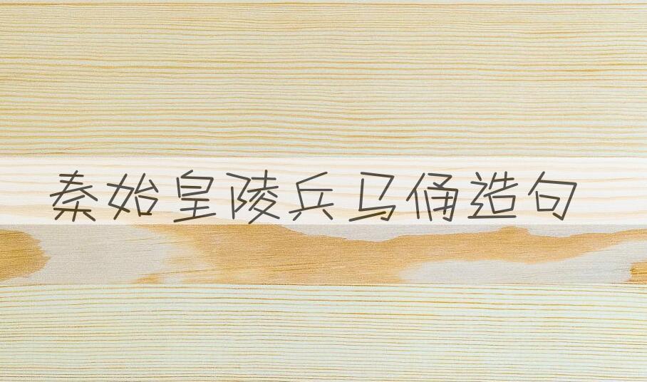 用秦始皇陵兵马俑造句