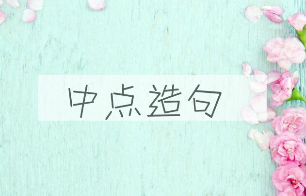 用中点造句