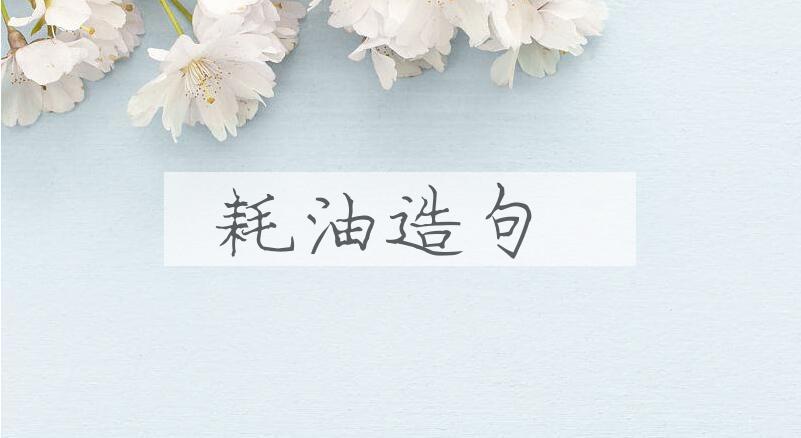 用耗油造句