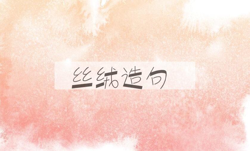 用丝绒造句