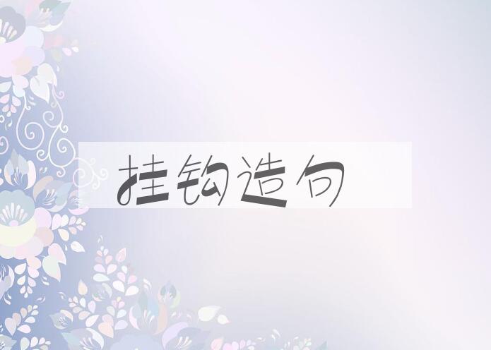 用挂钩造句