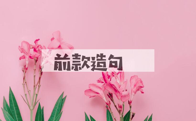 用前款造句