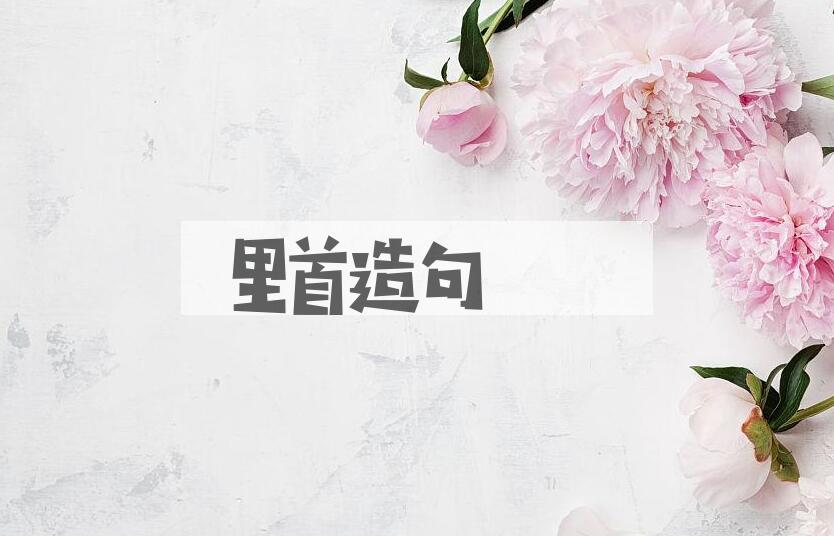 用里首造句
