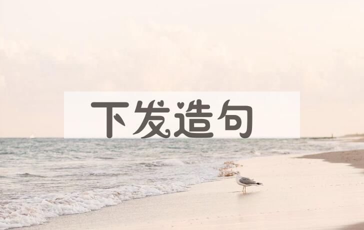 用下发造句