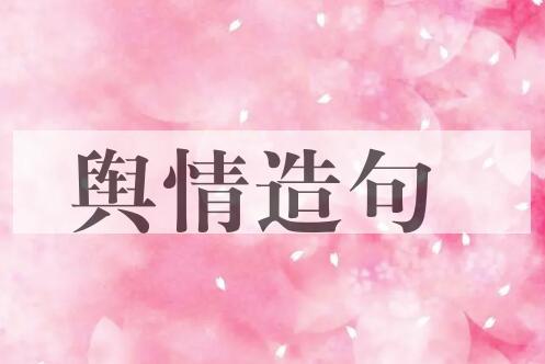 用舆情造句