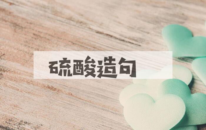用硫酸造句