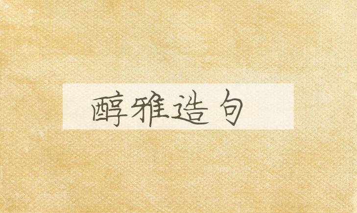 用醇雅造句