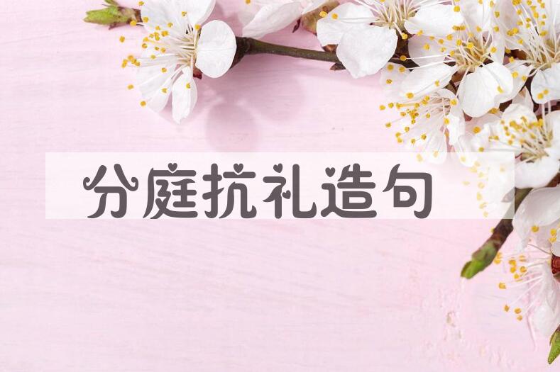用分庭抗礼造句