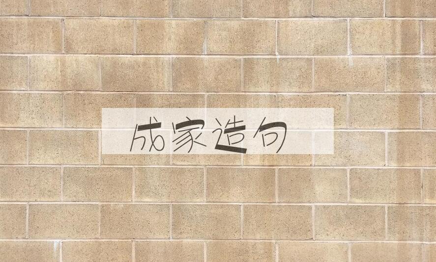 用成家造句