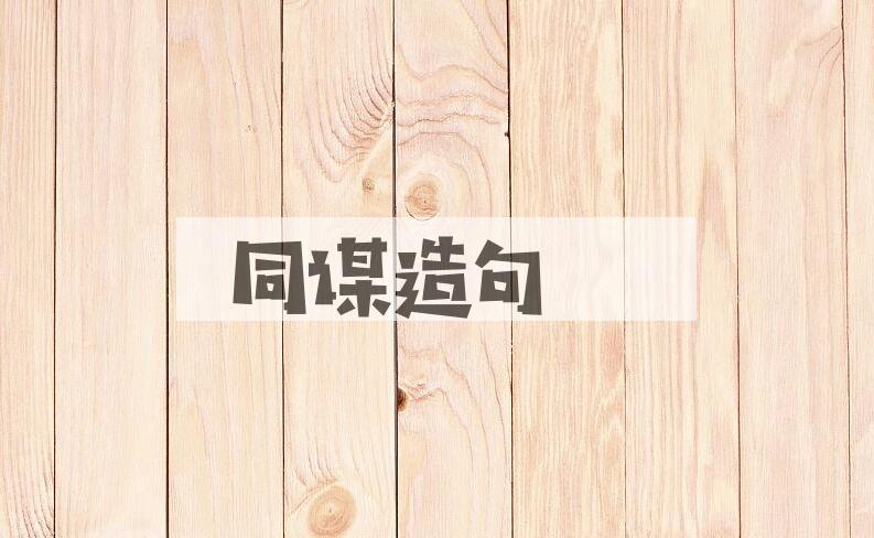 用同谋造句