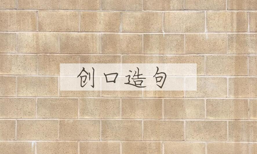 用创口造句