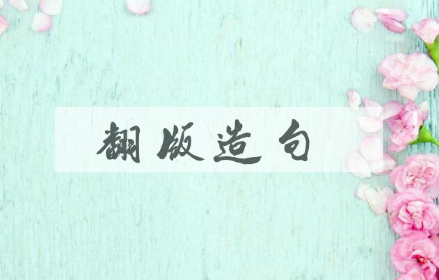 用翻版造句