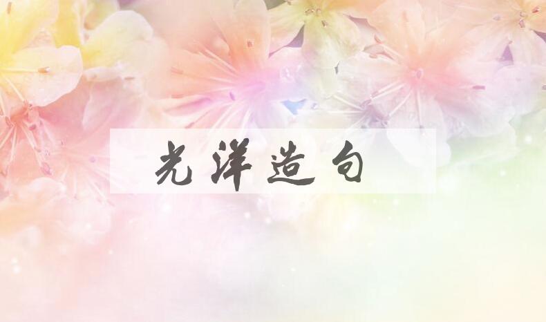 用光洋造句