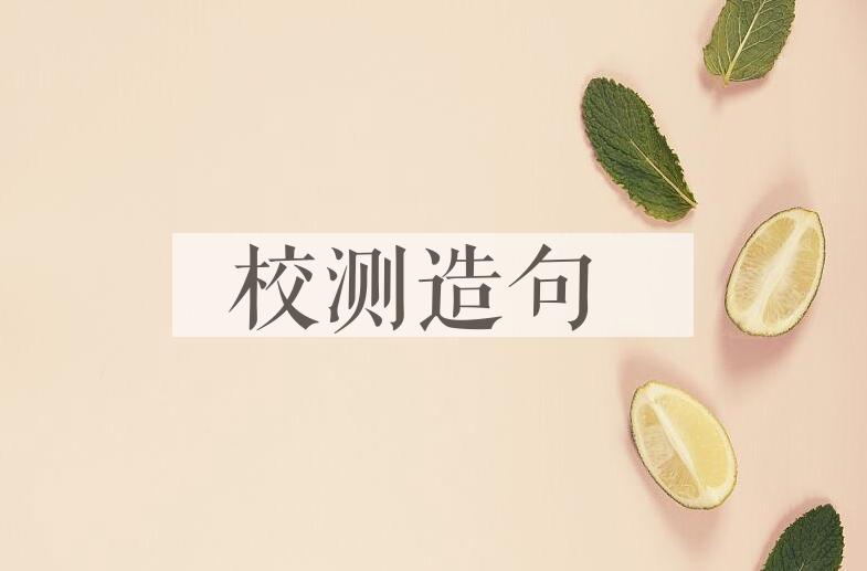 用校测造句