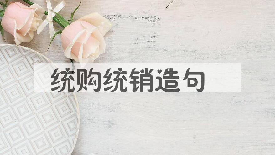 用统购统销造句