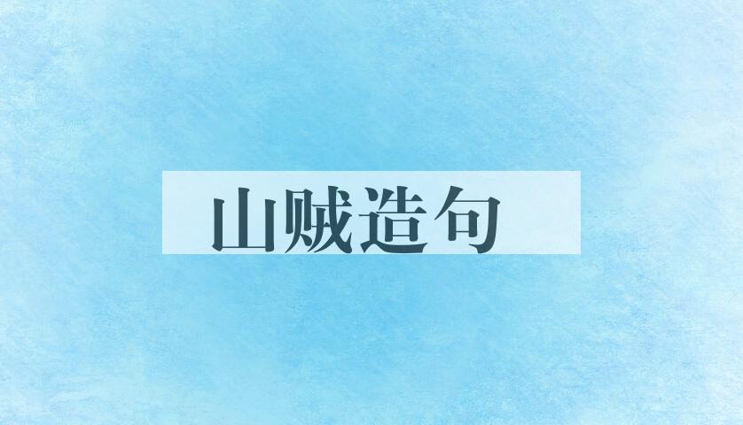用山贼造句