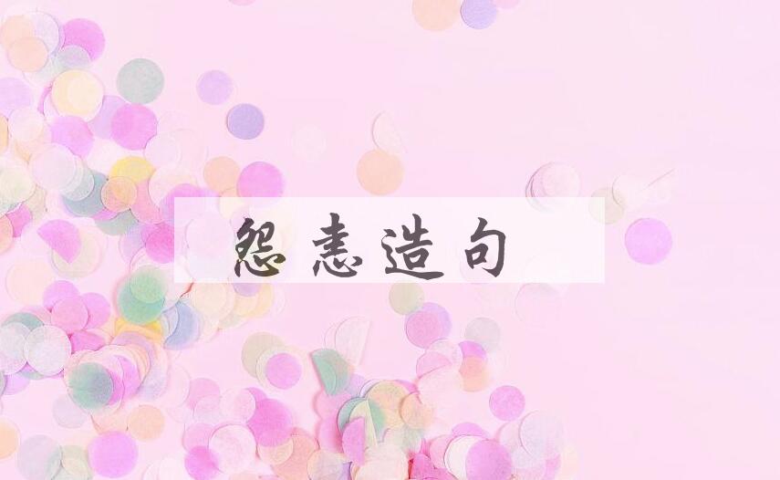 用怨恚造句