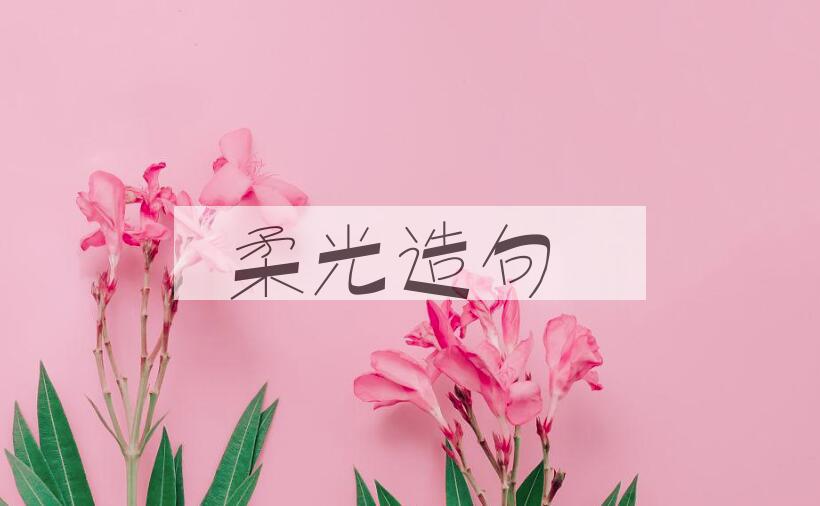用柔光造句