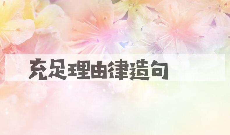 用充足理由律造句