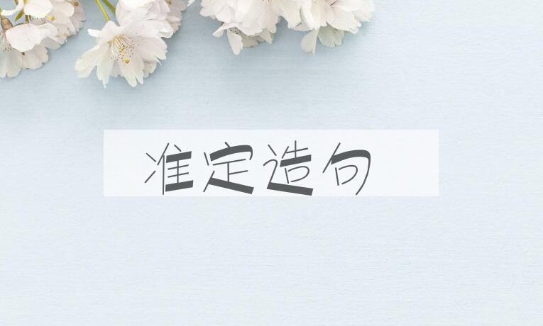 用准定造句