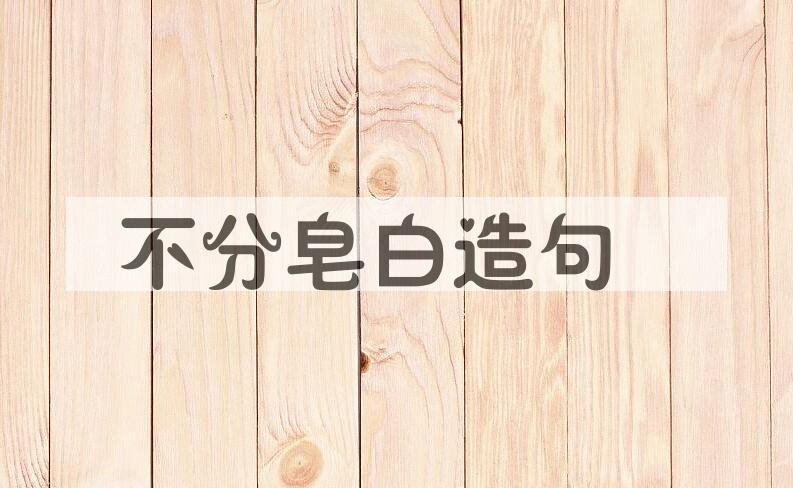 用不分皂白造句