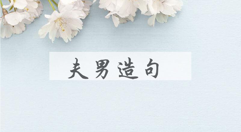 用夫男造句