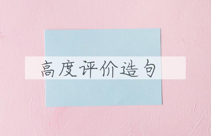 用高度评价造句