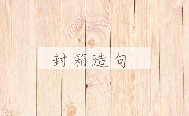 用封箱造句
