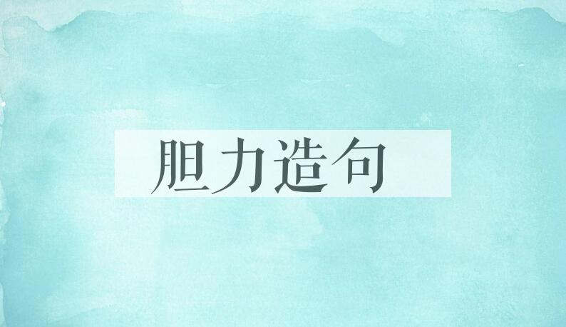 用胆力造句