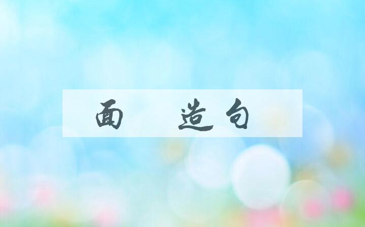 用面疱造句
