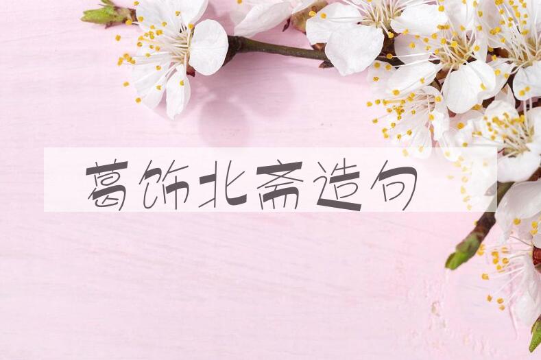 用葛饰北斋(1760-1849)造句