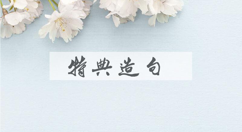 用特典造句